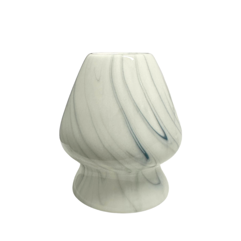 Shirayuki Chasen Stand – White Marble Ceramic Matcha Whisk Holder