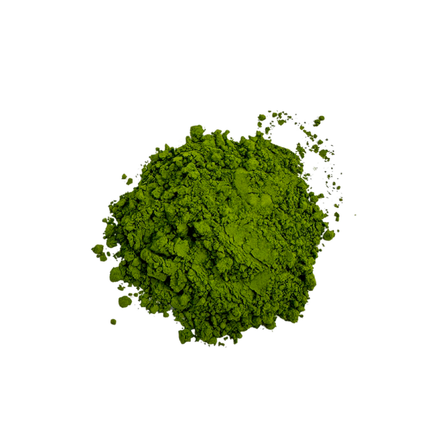 Matcha powder (Uji Kyoto Black Edition) on a white background