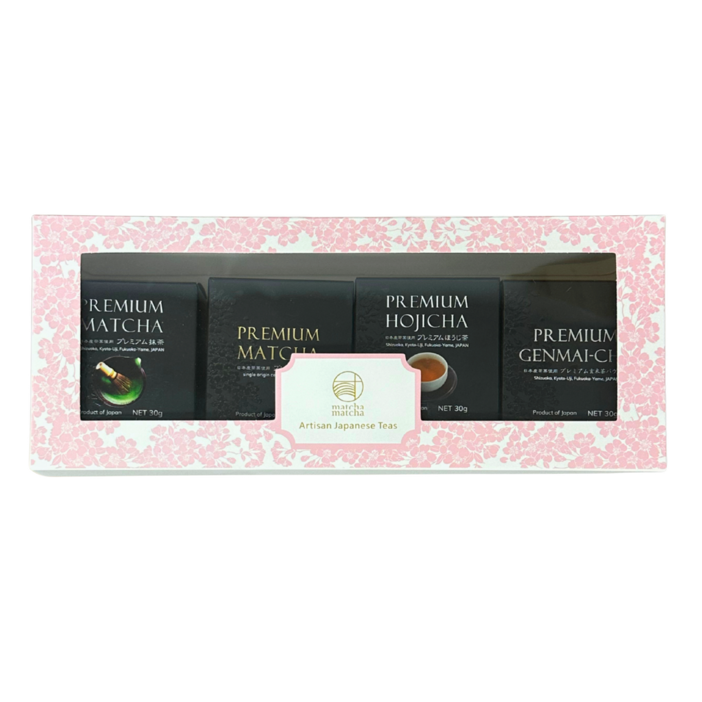 Premium Matcha and Tea Powder Set – Japanese Ceremonial Matcha, Roasted Hojicha and Genmaicha